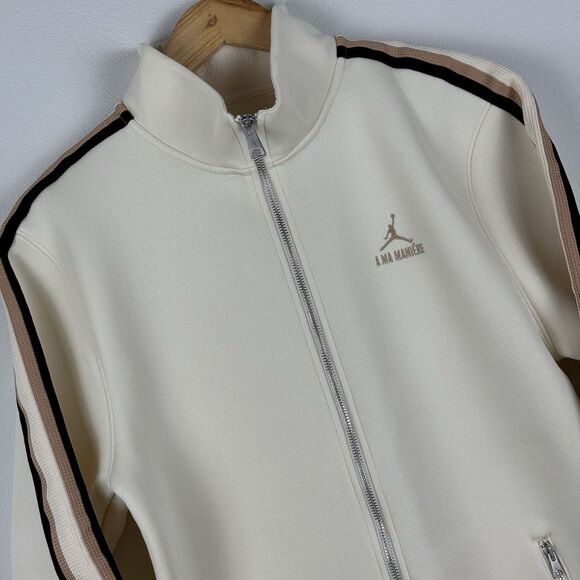 Nike Men's Air Jordan x A Ma Maniére Coconut Milk Track Jacket Small DX5651-113 - Picture 1 of 9